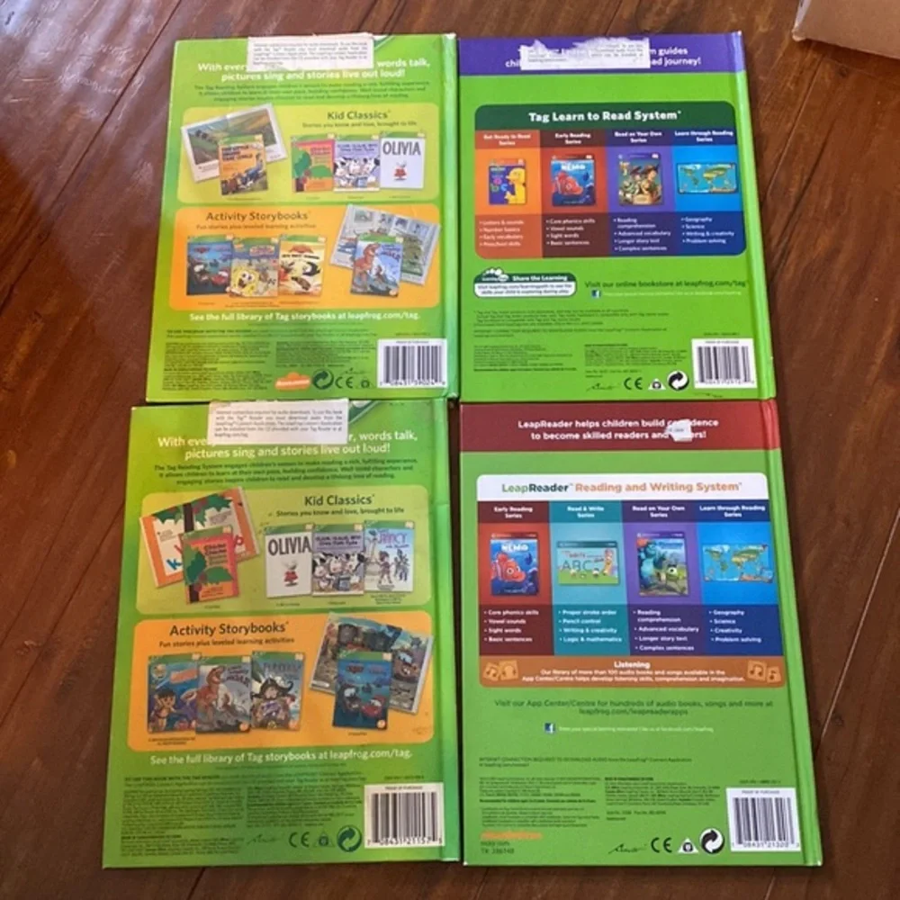 LeapFrog Tag Book Lot 4 Dora the Explorer Diego Little Engine Interactive Reader